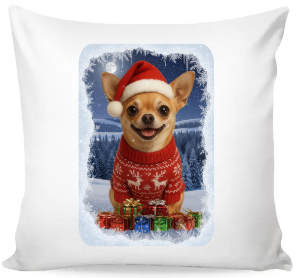 Povlak na polštář vánoční Čivava